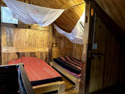 Bed in 8-Bed Dormitory Room — SaPa Big Tree Hmong Homestay